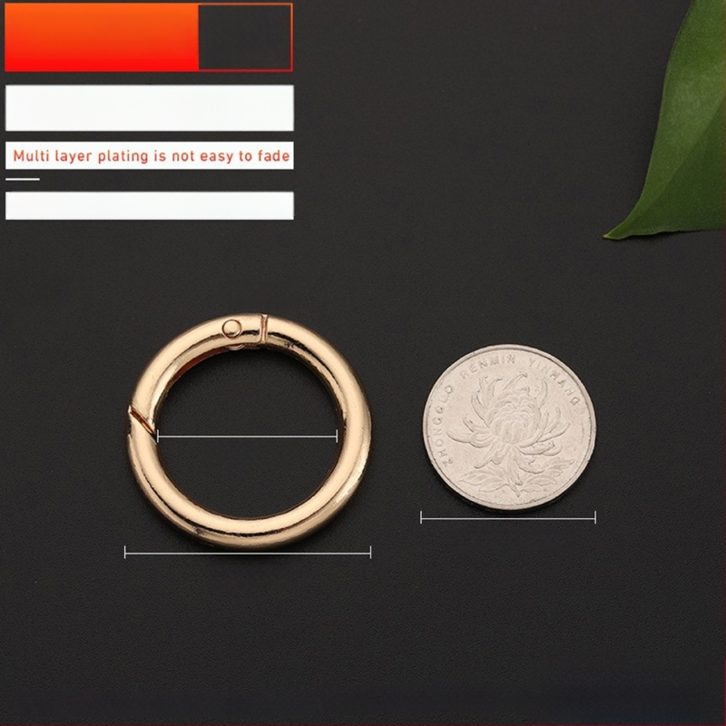 Maišų metalo aksesuarai – model BG-19, prekės ženklas Sufeng, spyruoklinis žiedas iš cinko lydinio, personalizavimas galimas