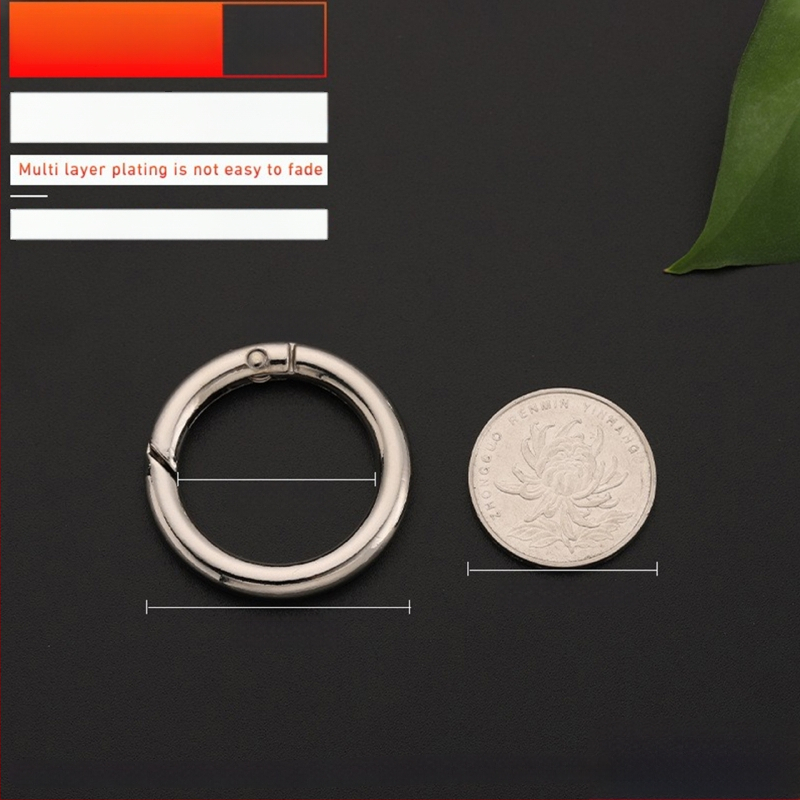 Maišų metalo aksesuarai – model BG-19, prekės ženklas Sufeng, spyruoklinis žiedas iš cinko lydinio, personalizavimas galimas