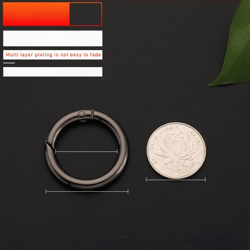 Maišų metalo aksesuarai – model BG-19, prekės ženklas Sufeng, spyruoklinis žiedas iš cinko lydinio, personalizavimas galimas