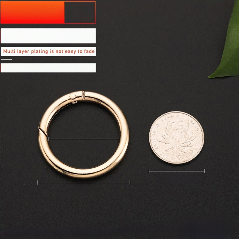 Maišų metalo aksesuarai – model BG-19, prekės ženklas Sufeng, spyruoklinis žiedas iš cinko lydinio, personalizavimas galimas