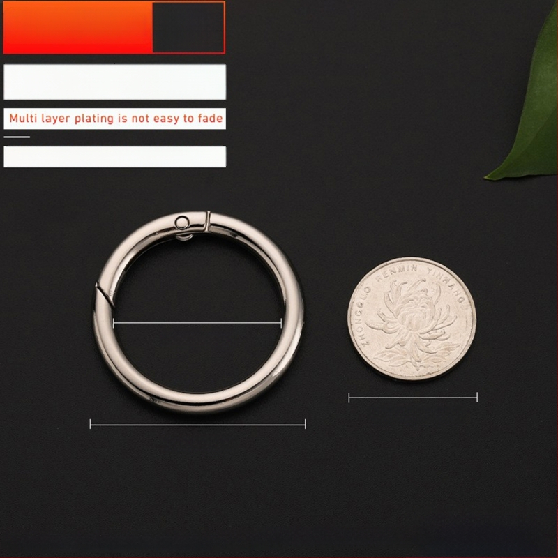 Maišų metalo aksesuarai – model BG-19, prekės ženklas Sufeng, spyruoklinis žiedas iš cinko lydinio, personalizavimas galimas