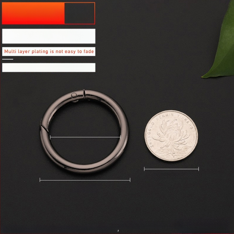 Maišų metalo aksesuarai – model BG-19, prekės ženklas Sufeng, spyruoklinis žiedas iš cinko lydinio, personalizavimas galimas