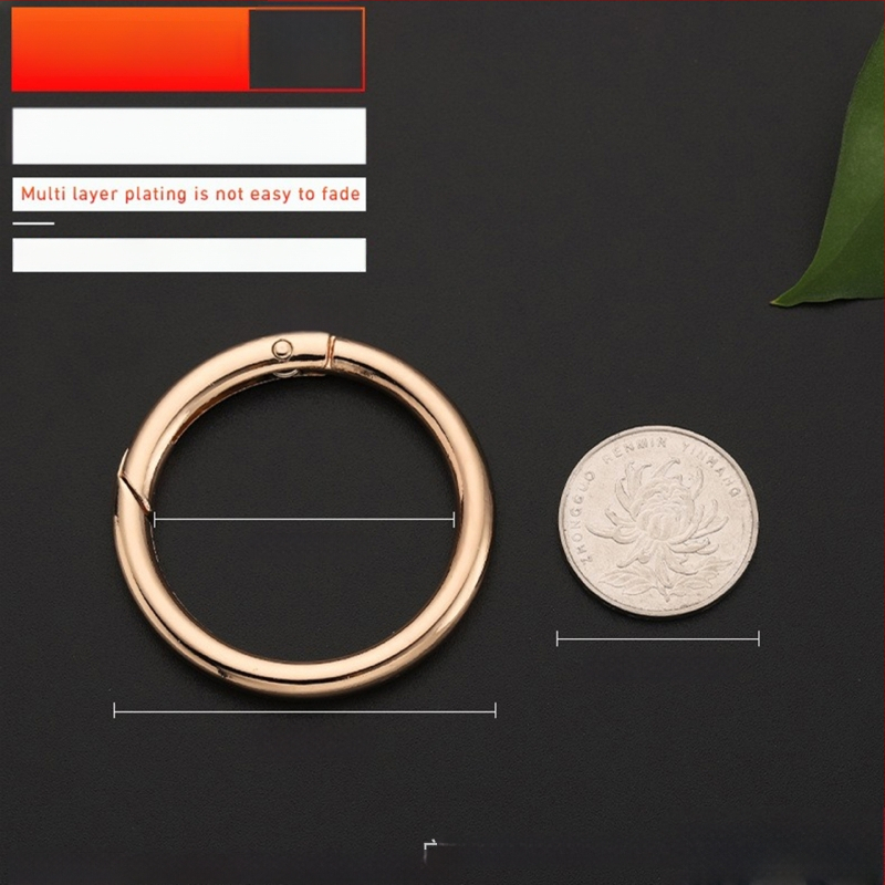 Maišų metalo aksesuarai – model BG-19, prekės ženklas Sufeng, spyruoklinis žiedas iš cinko lydinio, personalizavimas galimas