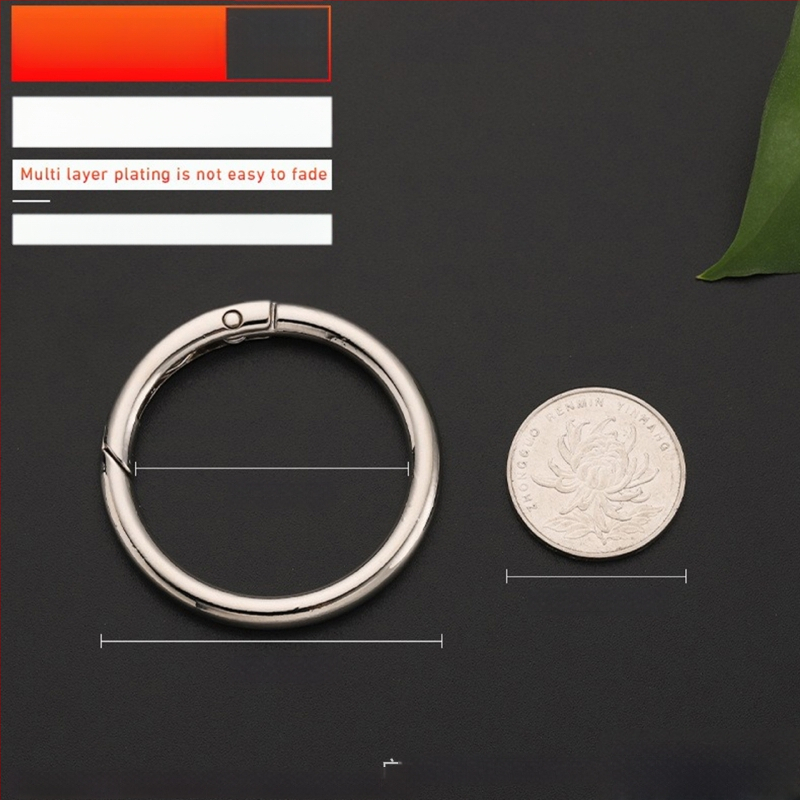 Maišų metalo aksesuarai – model BG-19, prekės ženklas Sufeng, spyruoklinis žiedas iš cinko lydinio, personalizavimas galimas