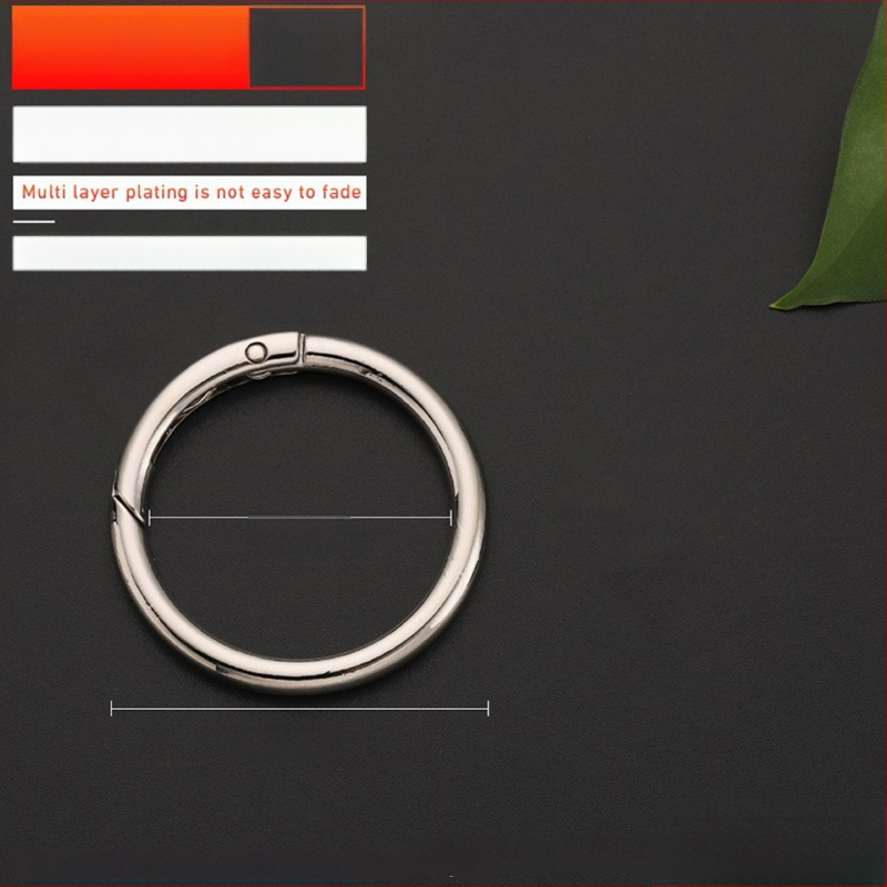 Maišų metalo aksesuarai – model BG-19, prekės ženklas Sufeng, spyruoklinis žiedas iš cinko lydinio, personalizavimas galimas