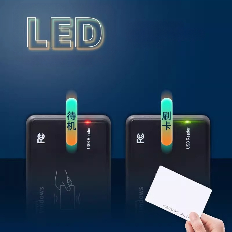 ICID prieigos kontrolėi skirtas kortelių skaitytuvas, dviejų dažnių, USB be vairuotojo, kortų išdavimų modulis (Jutiklio atstumas 1–5; Skaitymo laikas 0.5; Saugojimo talpa 1024)