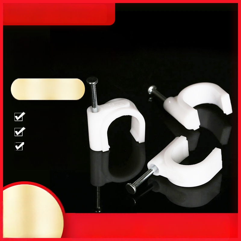 Haner kaabliteklipsud PE-sisse paigutatud kõrge süsinikusisaldusega terasest naeltega siseasetsemiseks