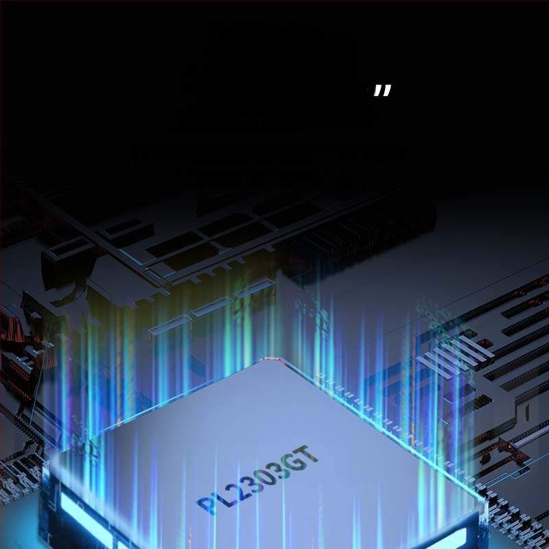 Lite USB–RS232 serijinį kabelį ZE394C, PL2303 čipas, USB‑Serial sąsaja, greitis 300bps–921600bps, vyrinis kištukas