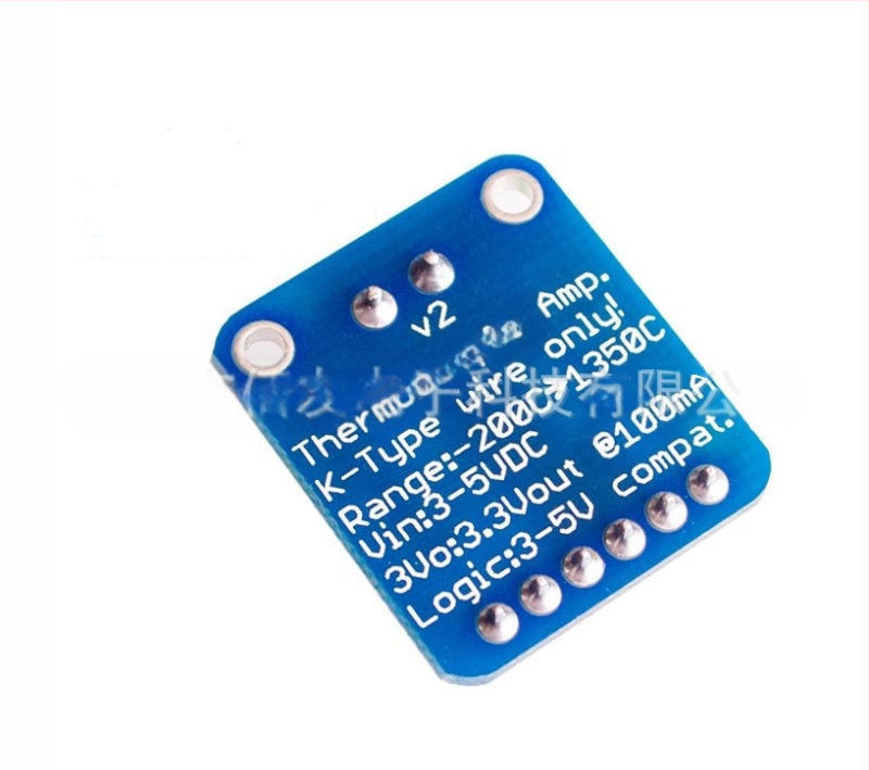 K tipo termoporo modulis su MAX31855, SPI sąsaja, skaitmeninis temperatūros matavimas iki 1350°C (Modelis BYS459-1500)