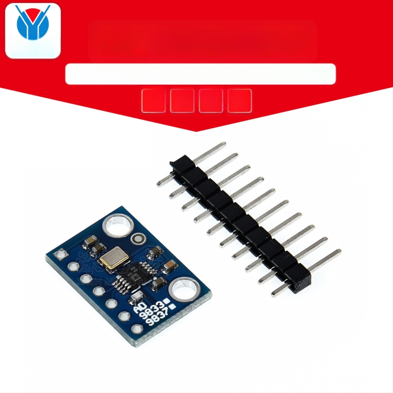 AD9833 DDS sinusoidės signalo generatoriaus modulis su serijiniu ryšiu (GY-9833)