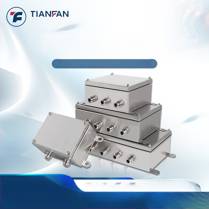 304 ārējā nerūsējošā tērauda terminālā kārba, ūdensnecaurlaidīga kabeļu sadales kārba, 1 mm plākšņu biezums, CCC sertifikāts