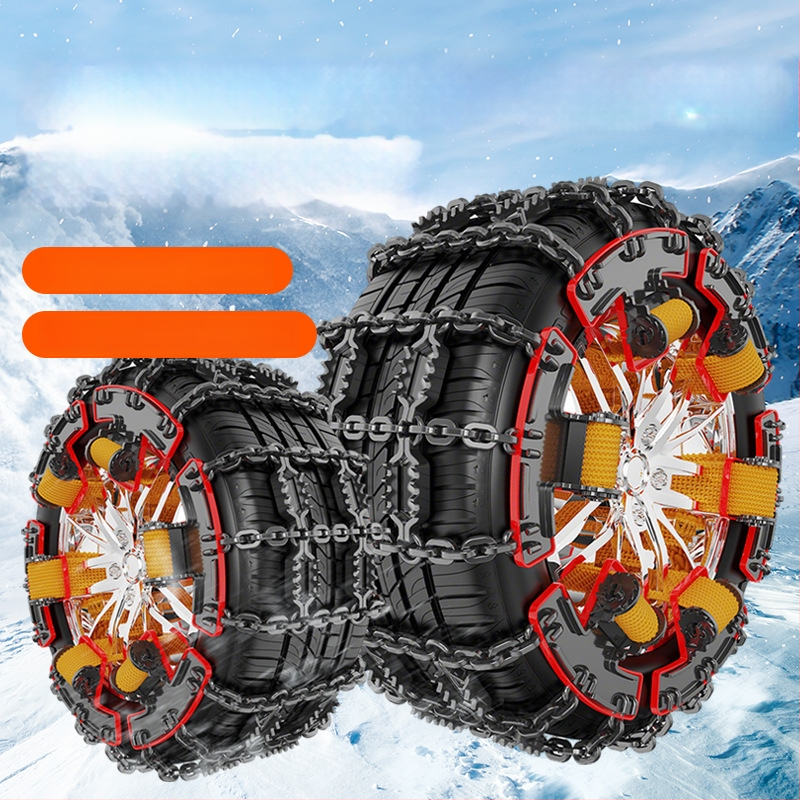 Talverehvide libisemisvastane kett zig-zag mustriga auto-, maastiku- ja mikroautodele; sobib rehvi suurustele 165–265