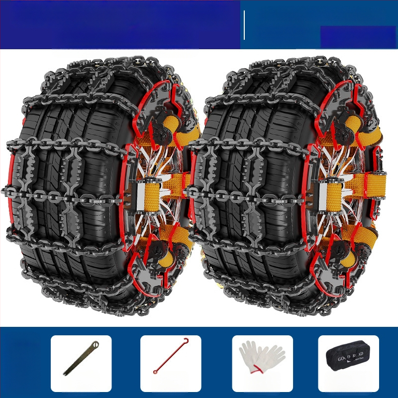 Talverehvide libisemisvastane kett zig-zag mustriga auto-, maastiku- ja mikroautodele; sobib rehvi suurustele 165–265