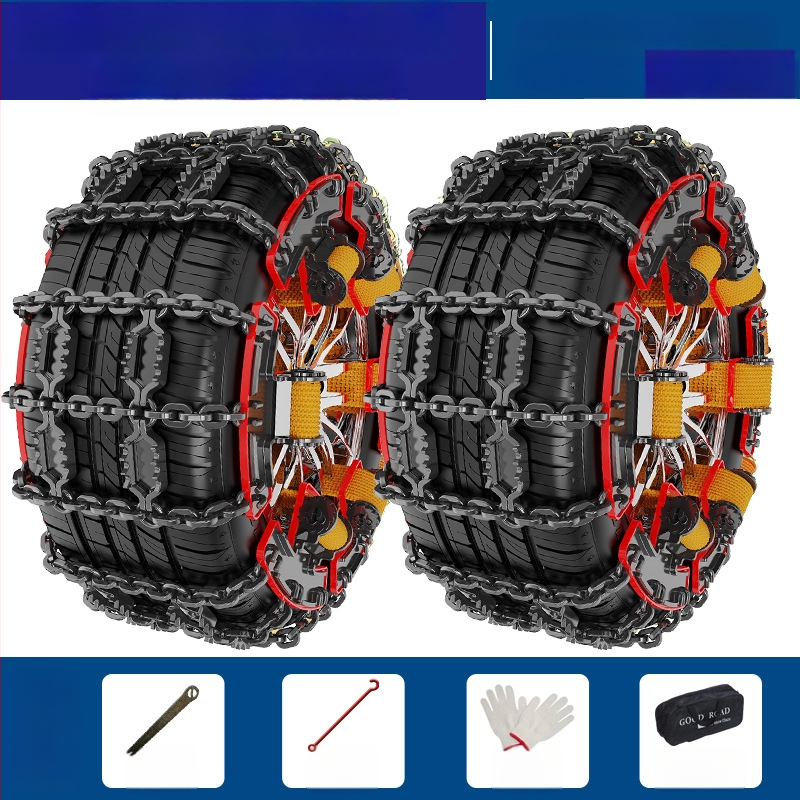 Talverehvide libisemisvastane kett zig-zag mustriga auto-, maastiku- ja mikroautodele; sobib rehvi suurustele 165–265