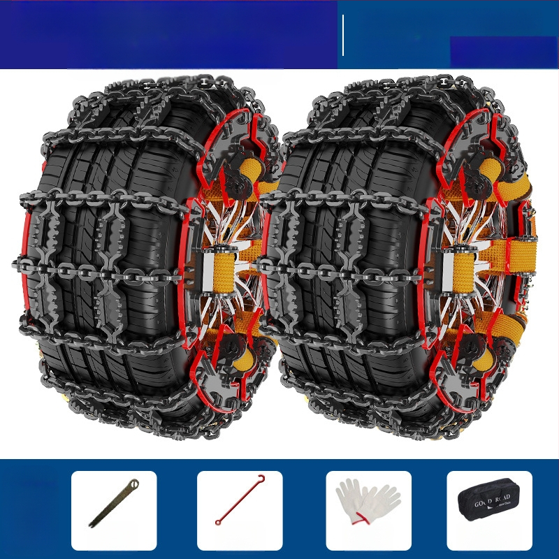 Talverehvide libisemisvastane kett zig-zag mustriga auto-, maastiku- ja mikroautodele; sobib rehvi suurustele 165–265