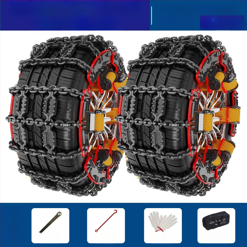 Talverehvide libisemisvastane kett zig-zag mustriga auto-, maastiku- ja mikroautodele; sobib rehvi suurustele 165–265