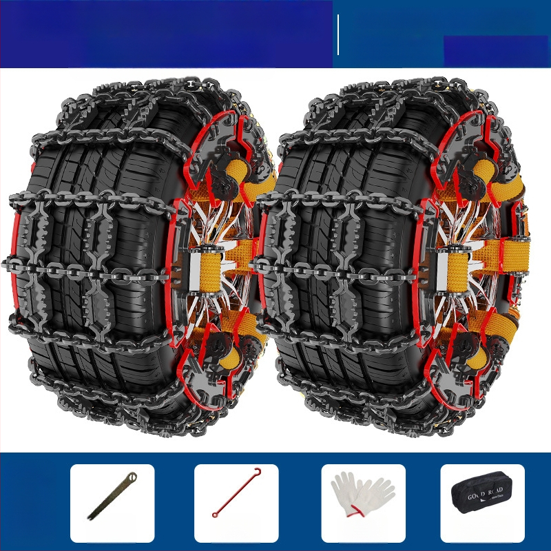 Talverehvide libisemisvastane kett zig-zag mustriga auto-, maastiku- ja mikroautodele; sobib rehvi suurustele 165–265