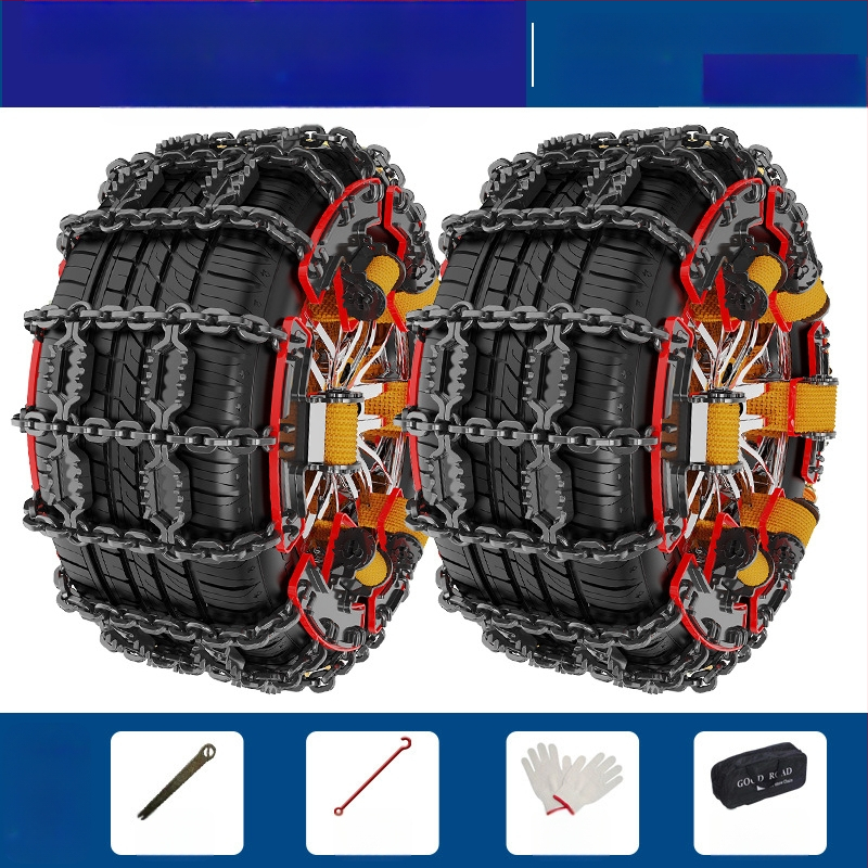 Talverehvide libisemisvastane kett zig-zag mustriga auto-, maastiku- ja mikroautodele; sobib rehvi suurustele 165–265