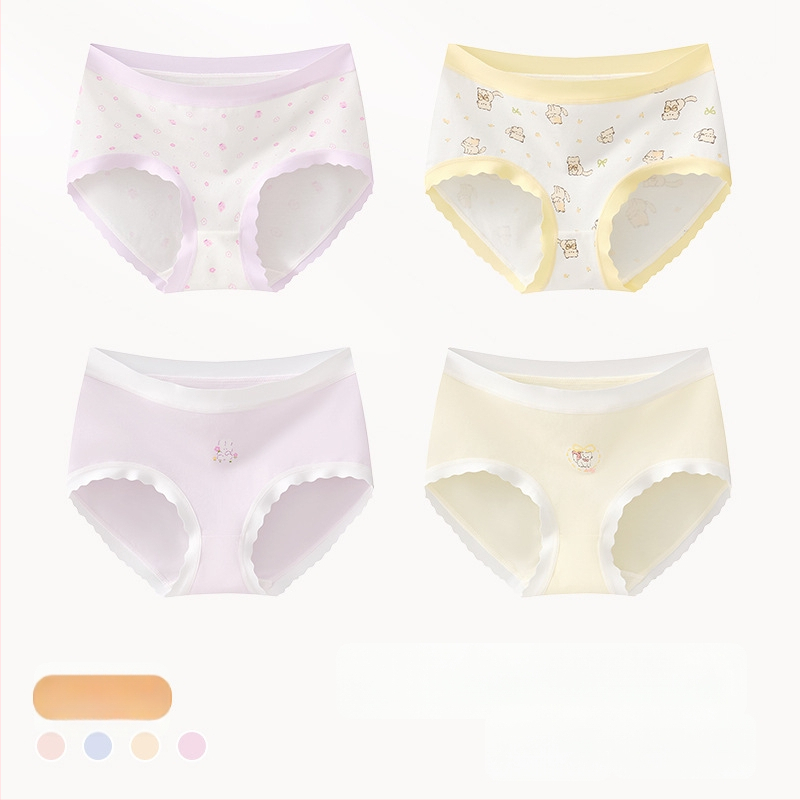 Meiteņu apakšveļa no kokvilnas maisījuma, Klase A, 47,5% kokvilna, bērniem no 8 gadiem (140 cm), Ziemas kolekcija 2024