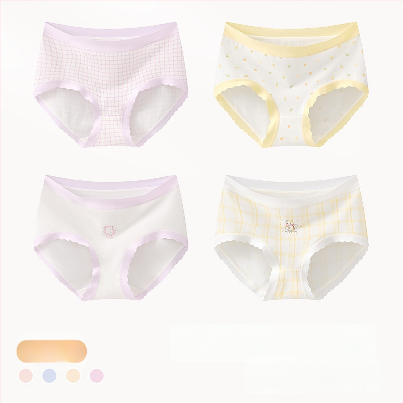 Meiteņu apakšveļa no kokvilnas maisījuma, Klase A, 47,5% kokvilna, bērniem no 8 gadiem (140 cm), Ziemas kolekcija 2024