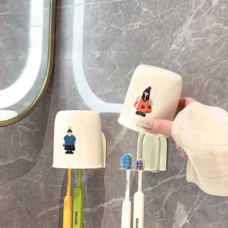 Dantų šepetėlių laikiklis, sieninis montavimas, magnetinis pritraukimas, plastmasinis, galimybė logotipui