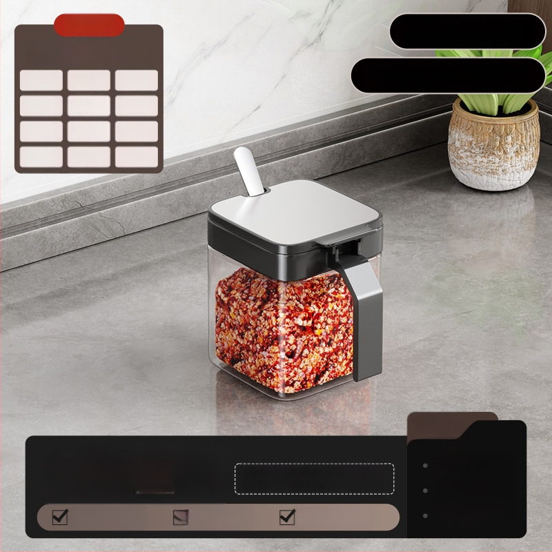 Nástenný set na korenie z nehrdzavejúcej ocele, fľaštičky soľ a korenie, pre pevné korenie, uvedený v roku 2024