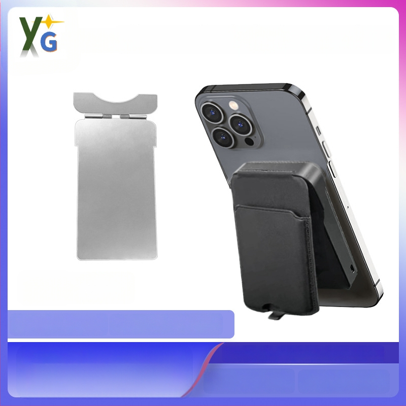 Magnētiskais telefona turētājs ar bezvadu uzlādi un kartes turētāju, nerūsējošā tērauda SUS304 šarnīrs ar amortizatoru, vakuuma siltumapstrāde