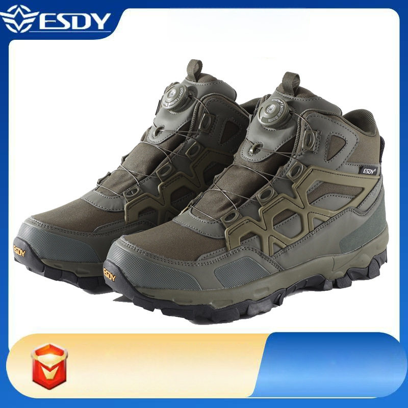 Esdy Unisex Vidēja Augstuma Pārgājienu Kurpes, Elpojošs PU Augšpuse, EVA Zole, Phylon Starpzole, Sprādze