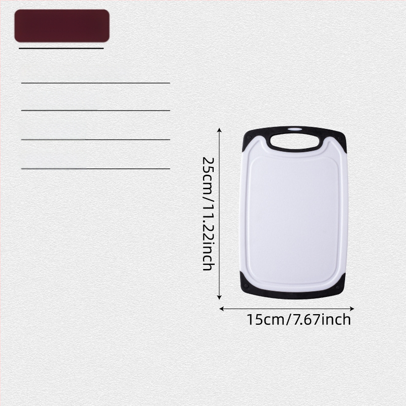 PP plastiko pjovimo lentelių rinkinys, trijų vienetų, skirtas daržovėms, vaisiams ir mėsai, FDA