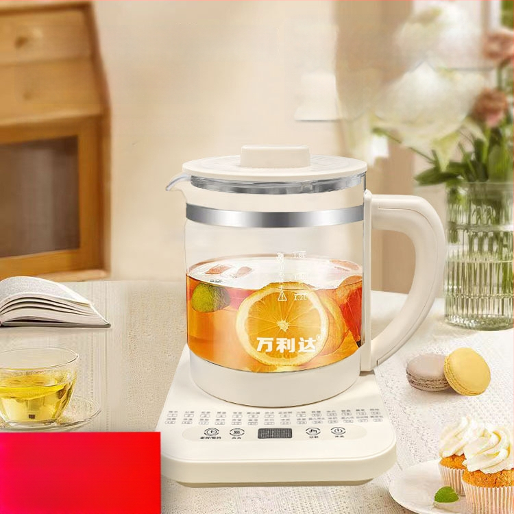 Malida Daugiafunkcinis dekocijos puodas iš stiklo, Dx-818, 1.5–2 L, 220 V, 500–1000 W, elektroninis termostatas, mikrokompiuterinis valdymas