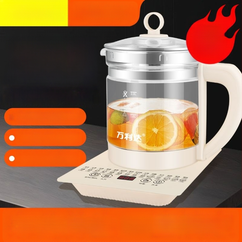 Malida Daugiafunkcinis dekocijos puodas iš stiklo, Dx-818, 1.5–2 L, 220 V, 500–1000 W, elektroninis termostatas, mikrokompiuterinis valdymas