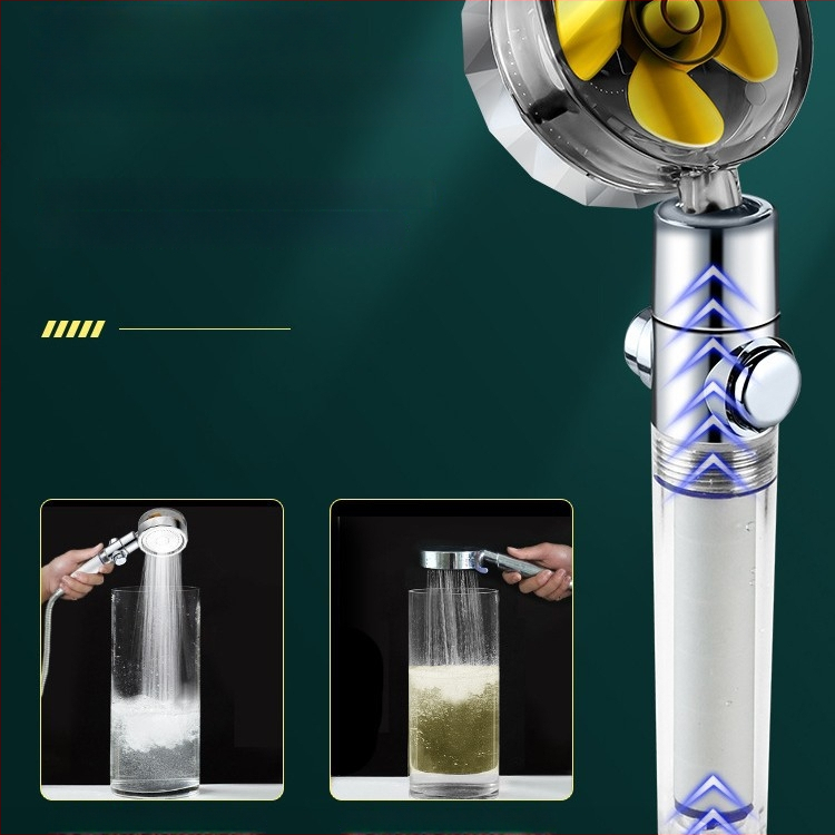 Nešiojamas rankinis dušo antgalis su purškimo, masažo ir lietaus funkcijomis (ABS korpusas, Light Luxury stilius, modelis 04221)