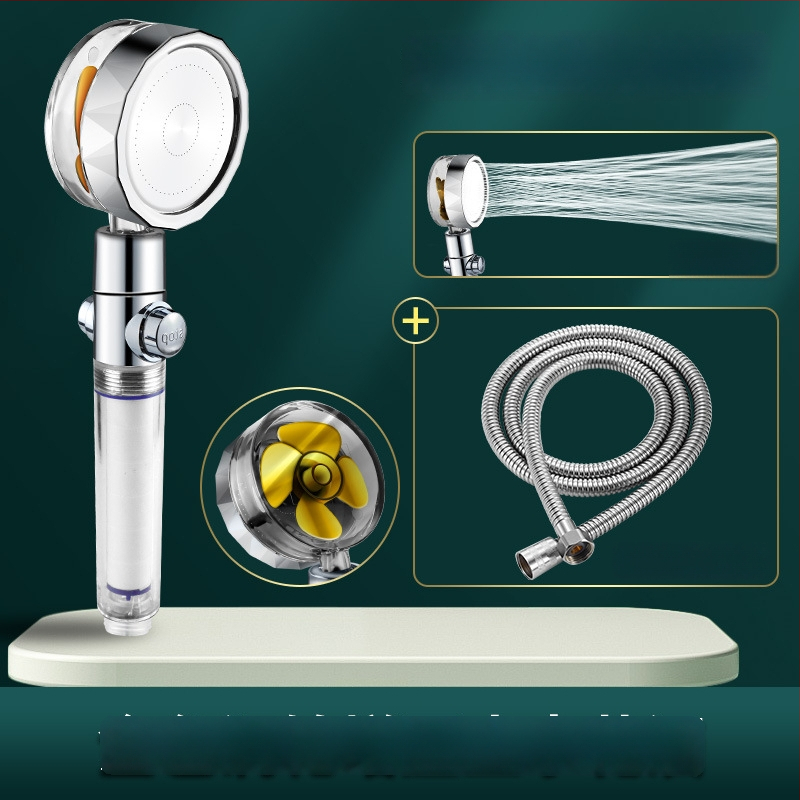 Nešiojamas rankinis dušo antgalis su purškimo, masažo ir lietaus funkcijomis (ABS korpusas, Light Luxury stilius, modelis 04221)