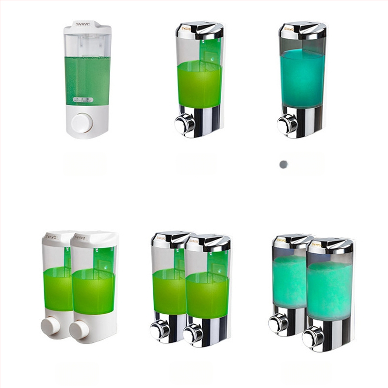 Sieninis muilo dozatorius – ABS, rankinio paspaudimo mechanizmas, be gręžimo montavimo, Prekinis ženklas Svavo/Ruwo