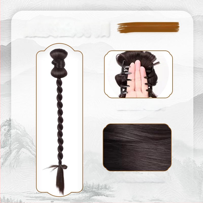 Fujia rokām austā parūka ar asti – modelis 0623, sievietēm, mati no augstas temperatūras stieples