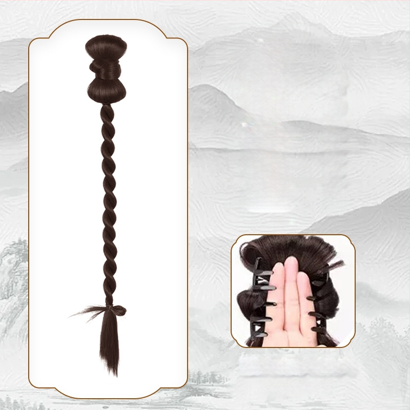 Fujia rokām austā parūka ar asti – modelis 0623, sievietēm, mati no augstas temperatūras stieples