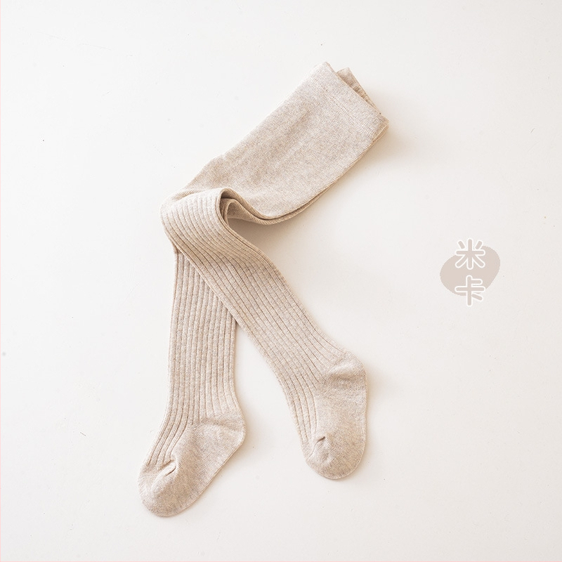 Beebi sukkpüksid tüdrukutele, combed cotton, hingav džakardriibuline muster, 80% puuvill, kevad-sügiskvartal, 1–3 aastat