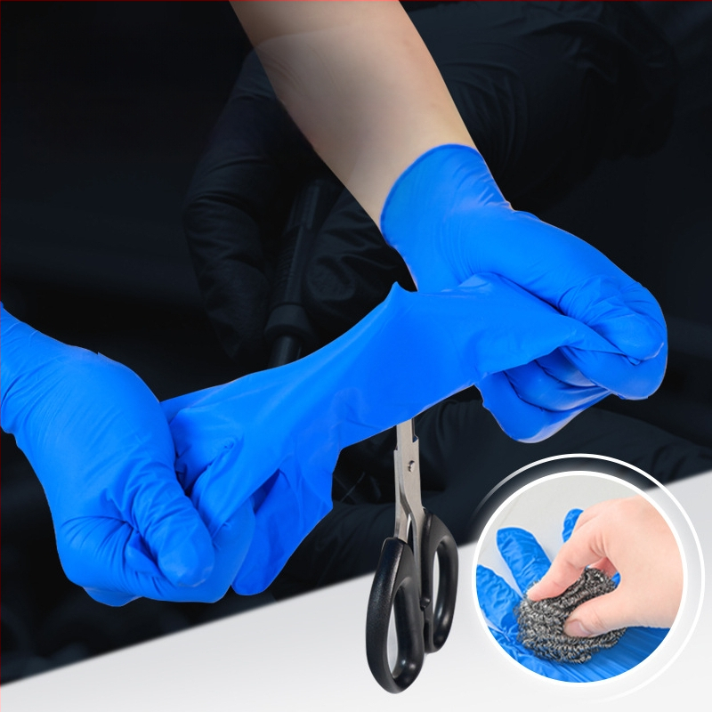 Blue Sail Medical nitrila vienreizējās cimdi, paaugstināta biezuma, piemēroti ēdināšanai un mājsaimniecības tīrīšanai