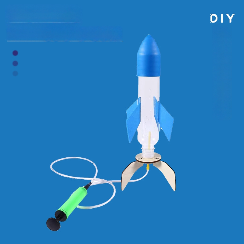 Fizikos mokslų DIY vandens ir oro raketos rinkinys — PVC žaislas, 7–14 metų, STEAM švietimo rinkinys