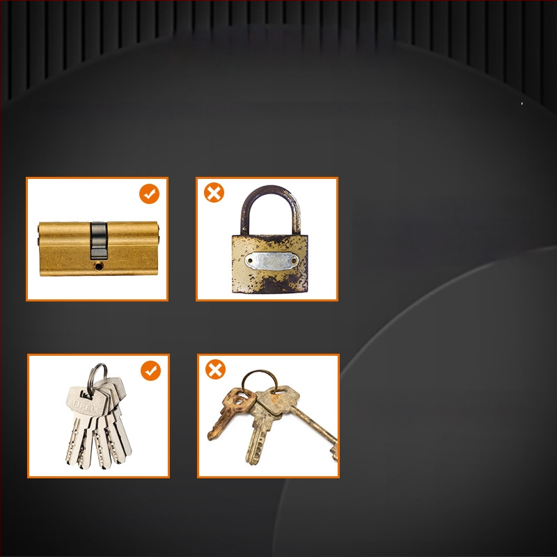 Varinis spynos cilindras, modelis BCCYD, su 5 slotų raktais, tinkamas saugioms durims ir namams