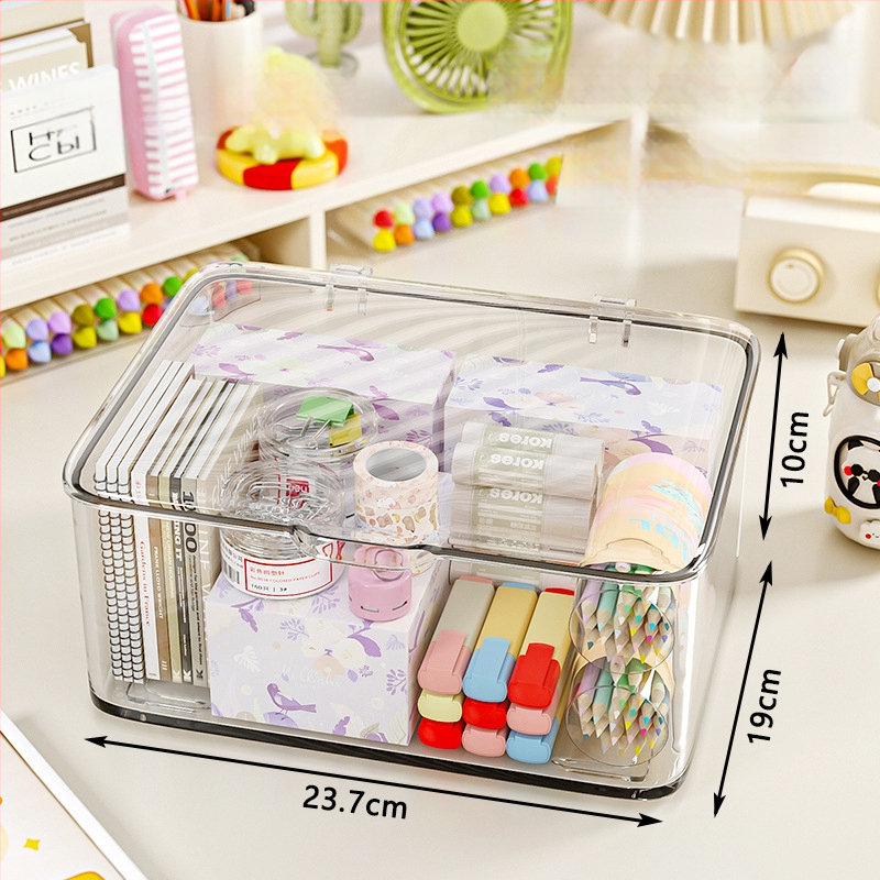 Laudade jaoks mõeldud hoiukarp, PP-materjalist, virnastatav, kosmeetika ja suupistete korrastamiseks, sobib elutuppa, magamistuppa ja õppetoas