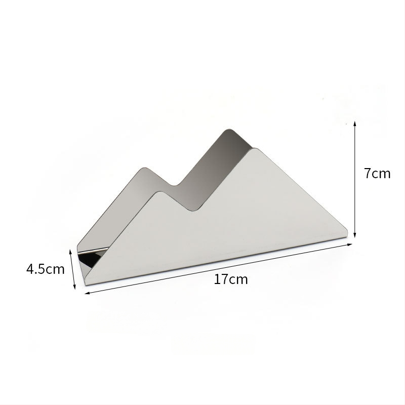 Servetėlių laikiklis iš nerūdijančio plieno su veidrodiniu paviršiumi, elektroplatinimas, stačiakampė forma, dviejų viršūnių dizainas