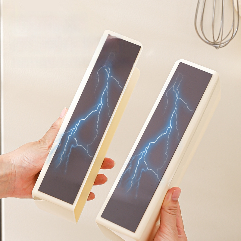 Magnetinė dėžutė servetėlėms virtuvei ir šaldytuvui; plastmasinė, atspari vandeniui, daugiafunkcinė, be gręžimo