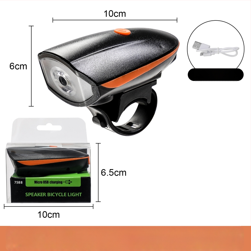 Jalgratta esilatern elektrilise sarviga öisteks sõitudeks — Hissuke, kohandatav tootmine, privaatmärgiga valmis