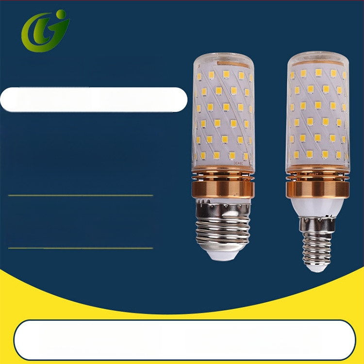 LED kukurūzų lemputė, 12W, 60x2835 LED, lizdas E27/E14, 600 lm, spindulio kampas 360°