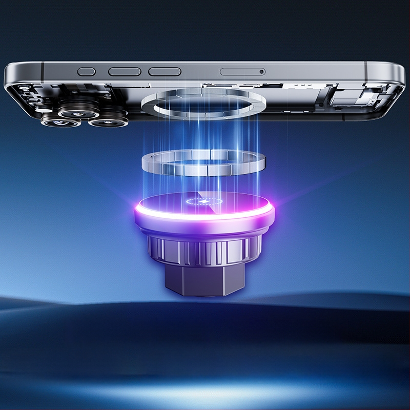 Magnetiline juhtmevaba auto telefonihoidik 15W laadimisega, kinnitamine õhukanalile (snap-on)
