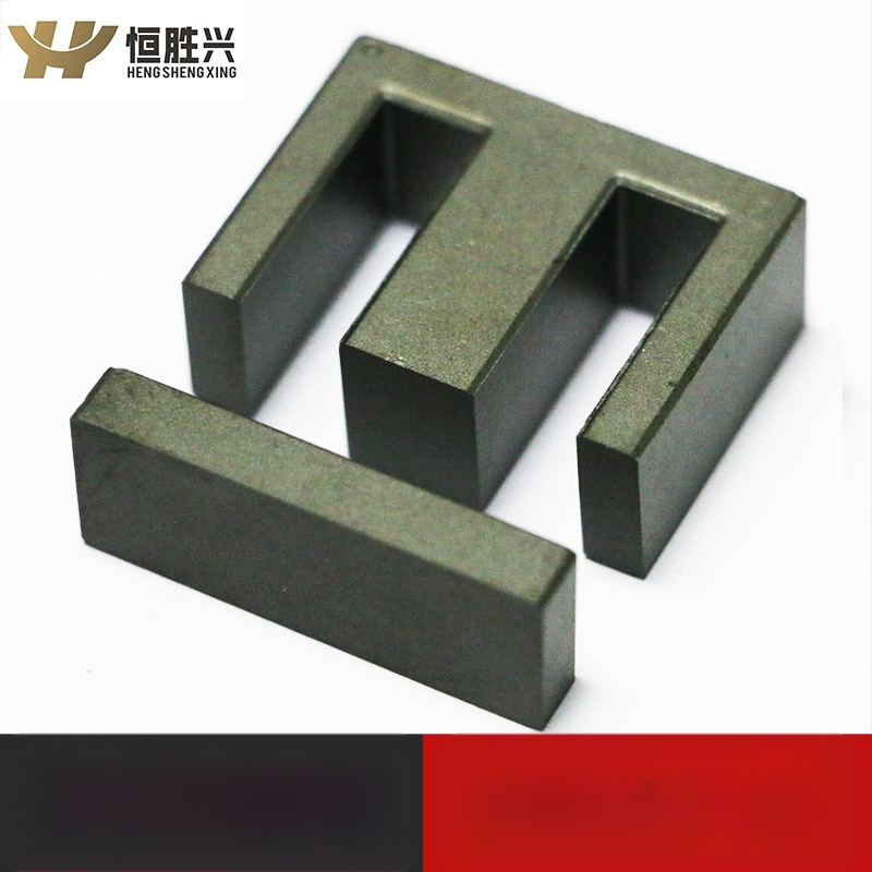 EI40 magnētiskais kodols augstas frekvences augstas jaudas transformatoriem — MnZn ferīts, sākotnējā permeabilitāte 2300, taisnstūra koeficients 5