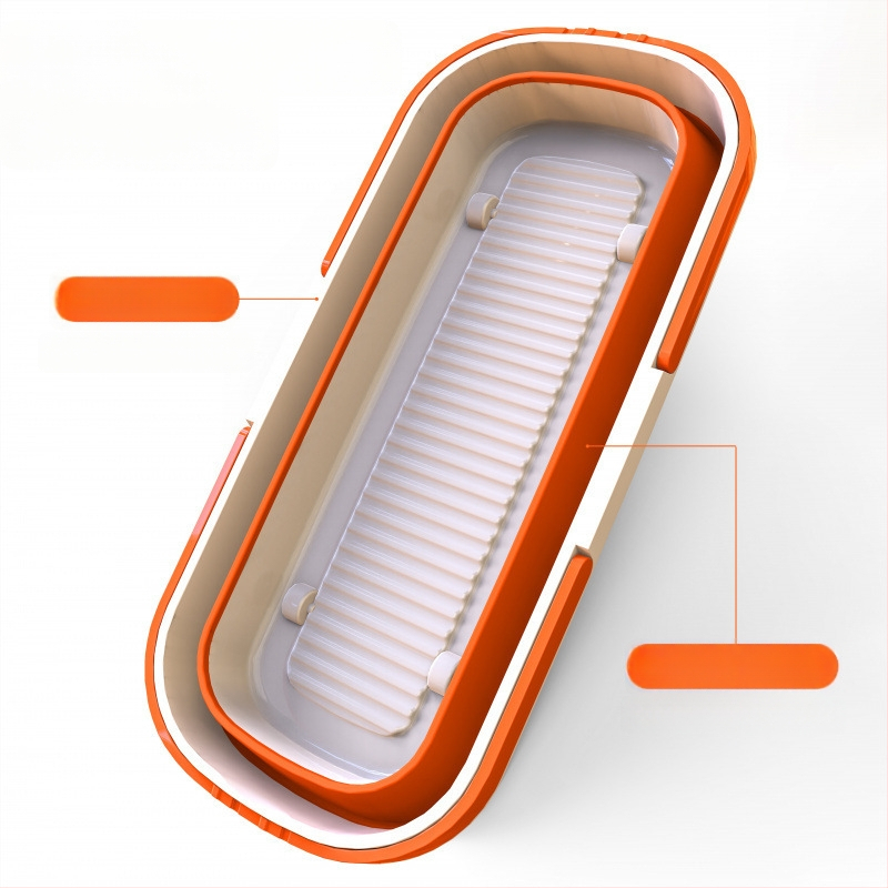 Salokāms spaiņš mopam, taisnstūrveida, ar izspiešanas funkciju, piemērots grīdas tīrīšanai un auto mazgāšanai (Materiāls: PP; Zīmols: Home storm; Izlaiduma datums: rudens 2025; Svars: 0.55 kg)