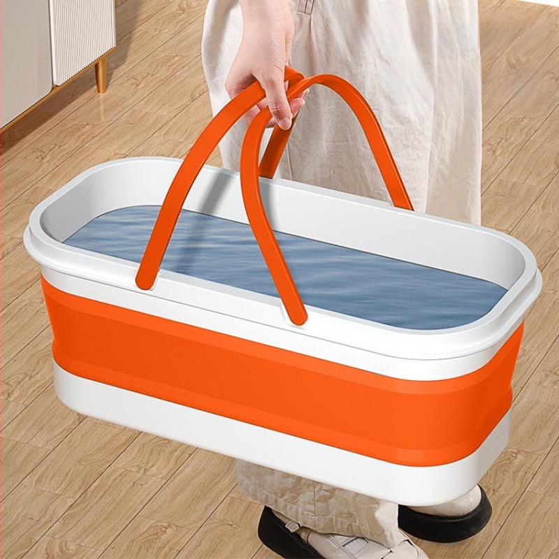 Salokāms spaiņš mopam, taisnstūrveida, ar izspiešanas funkciju, piemērots grīdas tīrīšanai un auto mazgāšanai (Materiāls: PP; Zīmols: Home storm; Izlaiduma datums: rudens 2025; Svars: 0.55 kg)