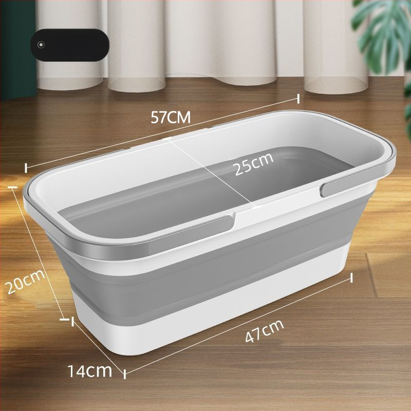 Salokāms spaiņš mopam, taisnstūrveida, ar izspiešanas funkciju, piemērots grīdas tīrīšanai un auto mazgāšanai (Materiāls: PP; Zīmols: Home storm; Izlaiduma datums: rudens 2025; Svars: 0.55 kg)